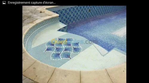 Piscine hammam mosquée motifs en mosaï