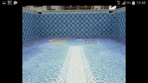 Piscine hammam mosquée motifs en mosaï