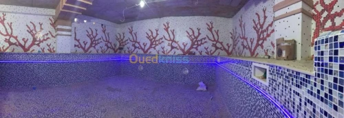 Piscine hammam mosquée motifs en mosaï