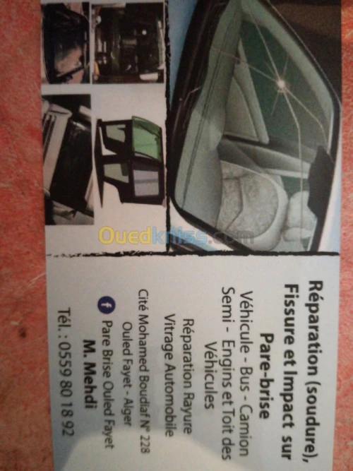 Réparation pare Brise  spécialiste