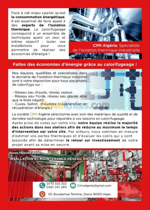 Calorifugeage - Isolation thermique 