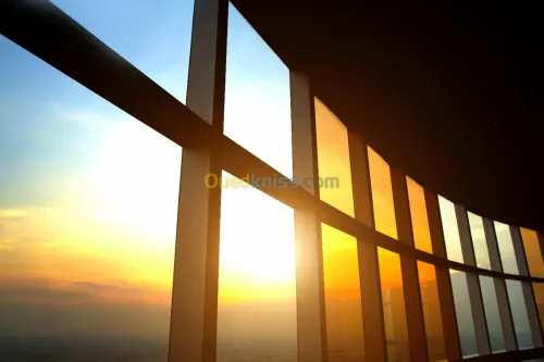 Film sablé opaque et Décoratif, Film solaire stopsol et anti regard