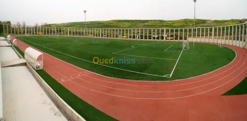Installation de la Piste d'athlétisme