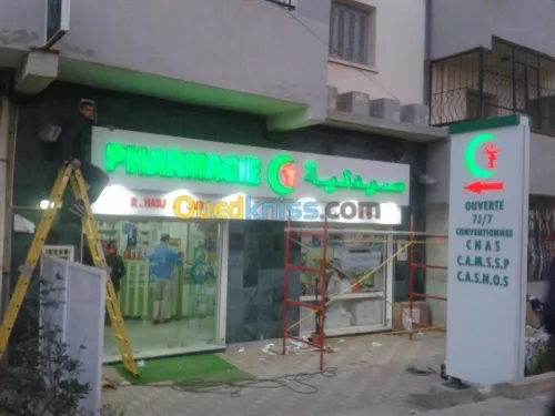 enseigne, pub, led, panneaux