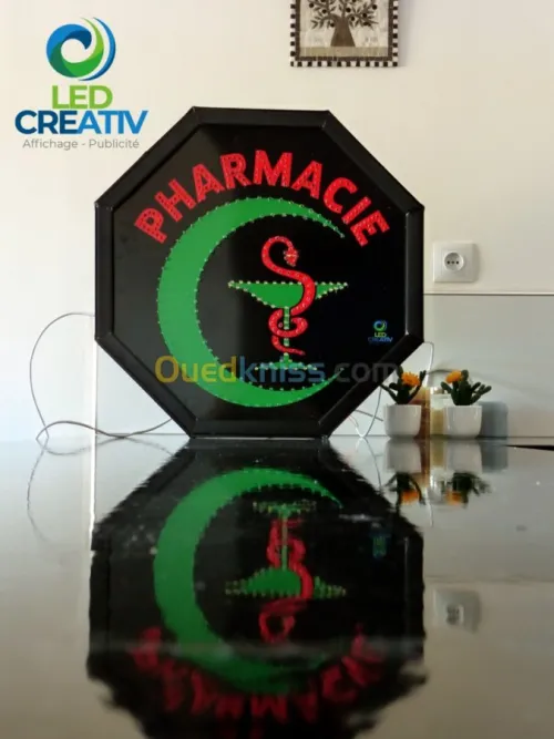 CADUCEE , Plaque Pharmacie LED ,