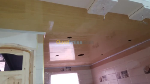 montage  faux plafon, mdf, pvc  