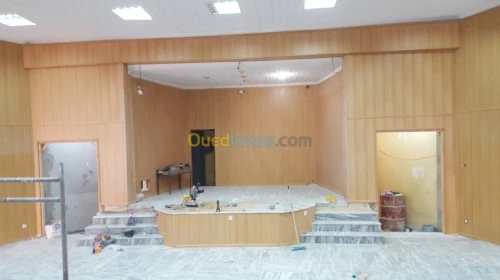 montage  faux plafon, mdf, pvc  