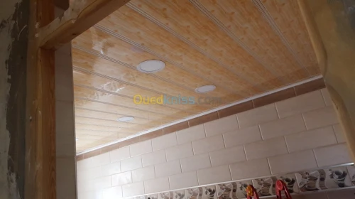 montage  faux plafon, mdf, pvc  