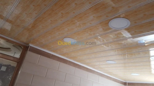 montage  faux plafon, mdf, pvc  