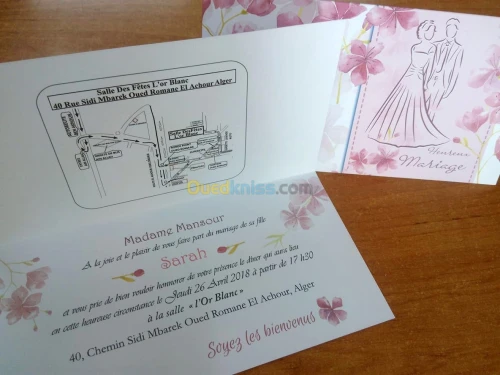 carte invitation mariage