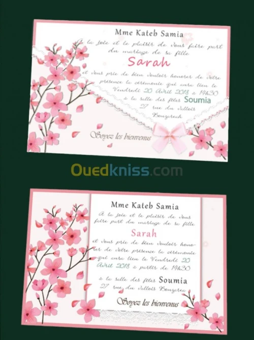 carte invitation mariage