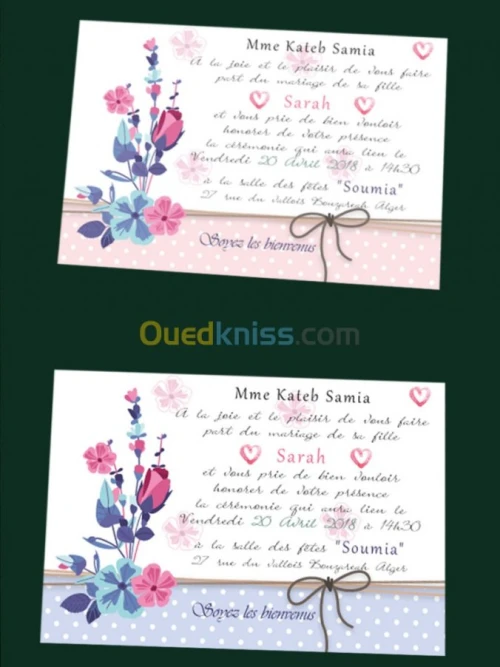 carte invitation mariage