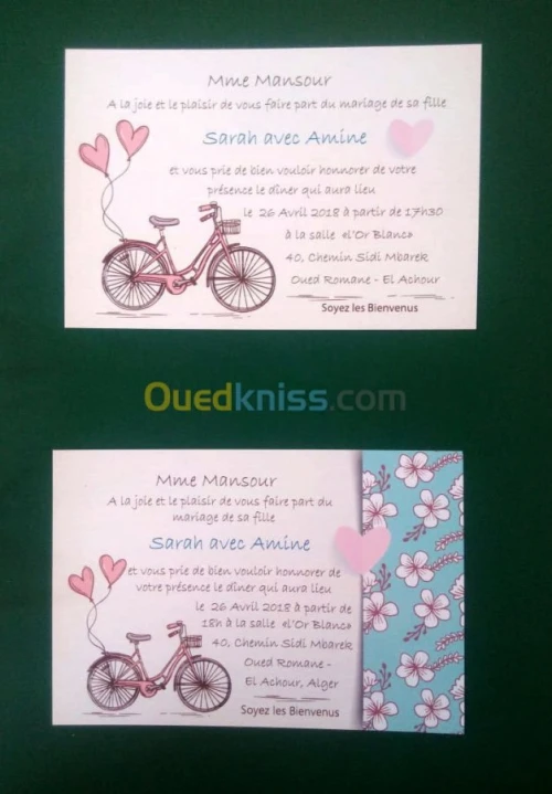 carte invitation mariage