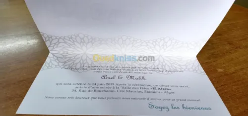 carte invitation mariage