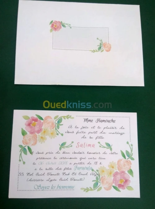 carte invitation mariage