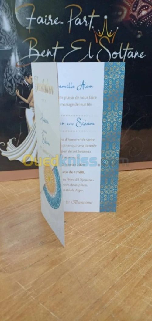 carte invitation mariage