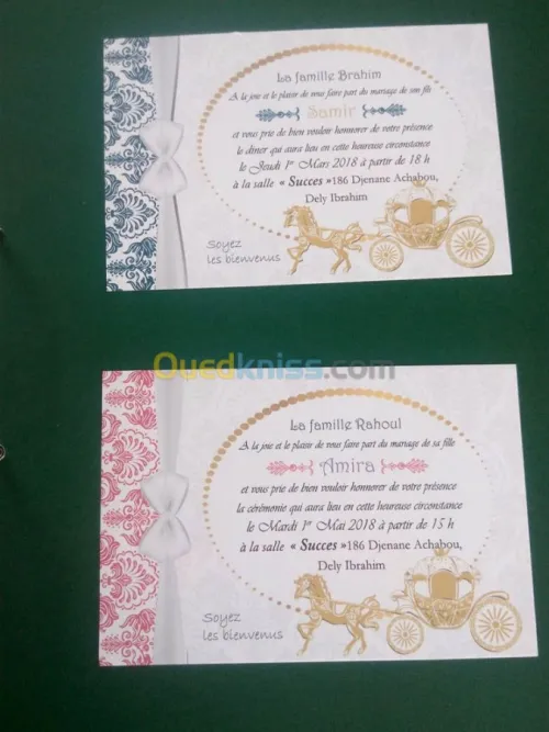 carte invitation mariage