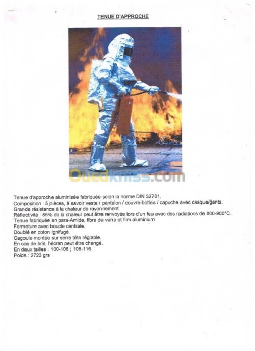 TENUE APPROCHE FEU