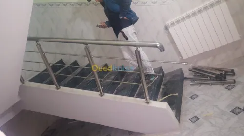 Rramp d'escalier en inox  Garde Corp 
