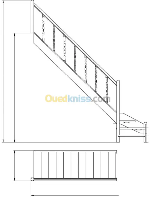 Rramp d'escalier en inox  Garde Corp 