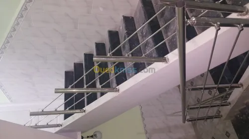 Rramp d'escalier en inox  Garde Corp 