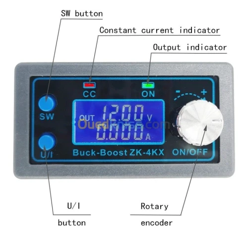 Arduino - alimentation réglable ZK-4KX 0.5-30V 