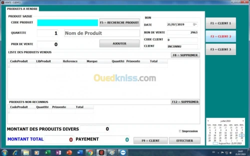 Logiciel Comptoir Facile commercial