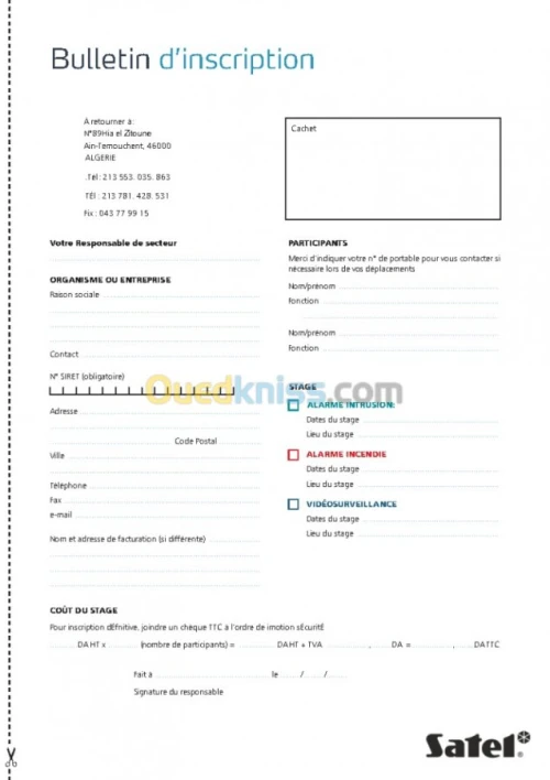ÉTABLISSEMENT DE FORMATION PRO