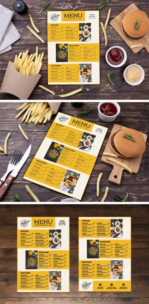 Design de menu pour Restaurant/Fast-food/Snack