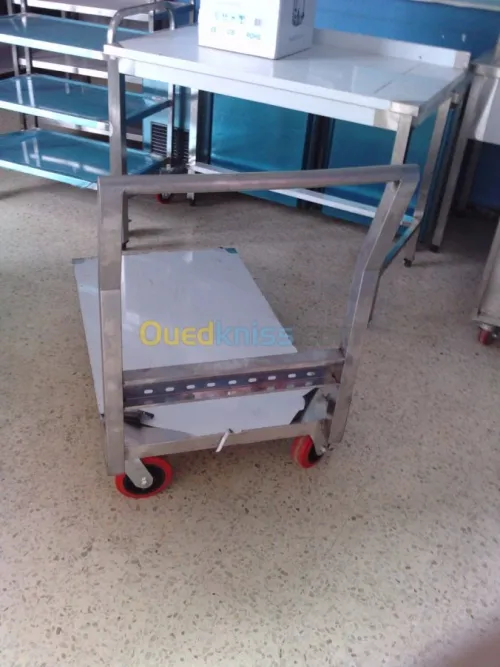 meubles inox table chariot hotte inox