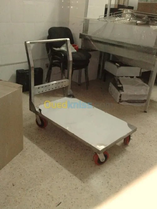 meubles inox table chariot hotte inox