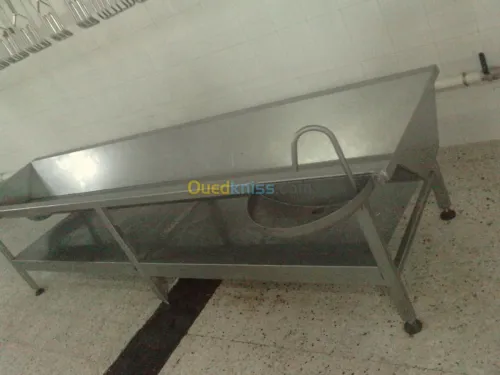 meubles inox table chariot hotte inox