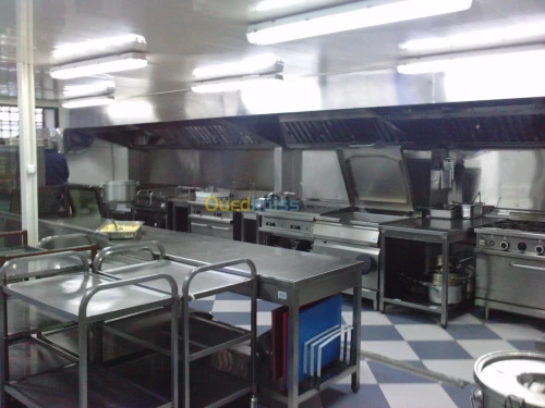 meubles inox table chariot hotte inox