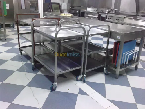 meubles inox table chariot hotte inox