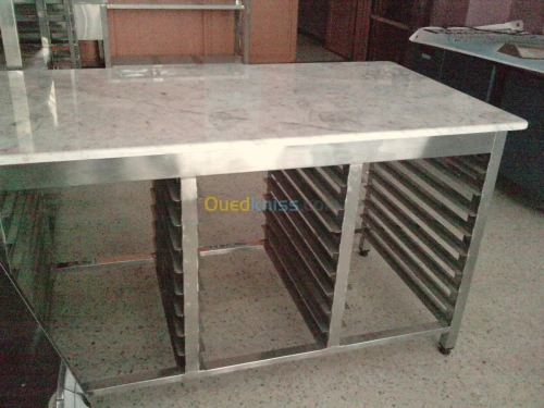 meubles inox table chariot hotte inox