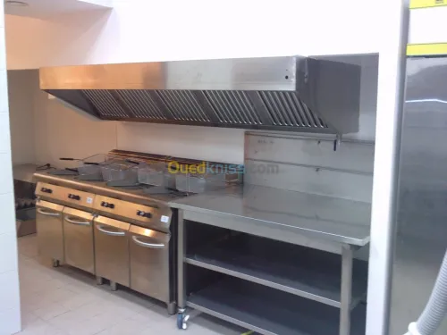 meubles inox table chariot hotte inox
