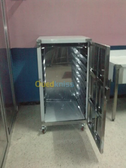meubles inox table chariot hotte inox