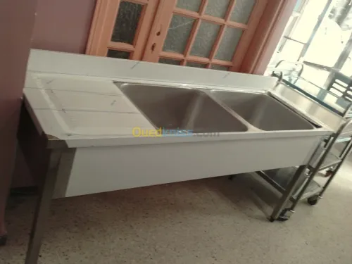 meubles inox table chariot hotte inox