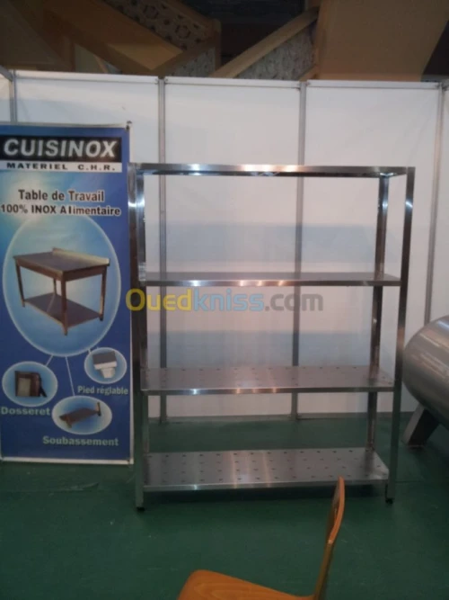 meubles inox table chariot hotte inox