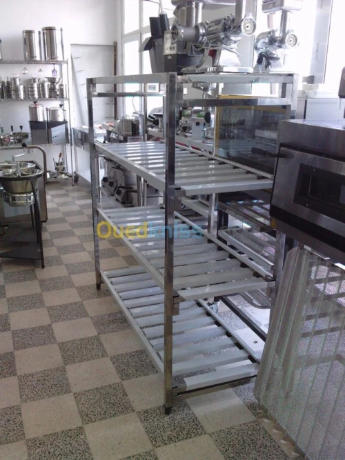 meubles inox table chariot hotte inox