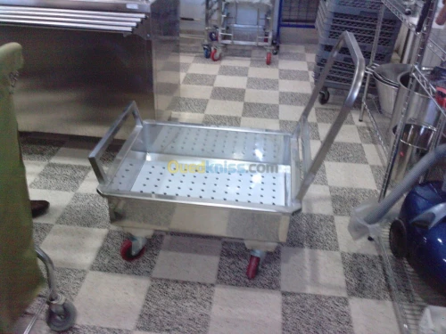meubles inox table chariot hotte inox