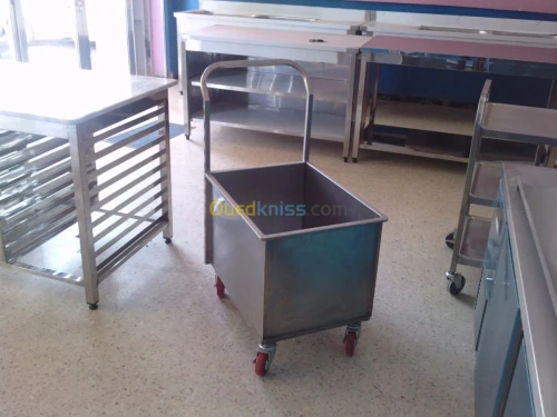 meubles inox table chariot hotte inox