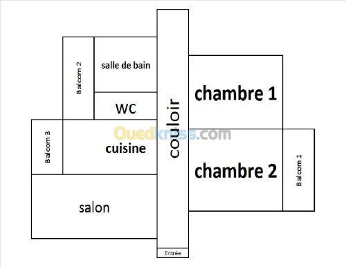 Echange Appartement F3 Blida Bouarfa