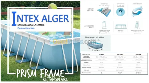 Promotion 2022 : Piscine hors sol Intex - 488x244x107cm