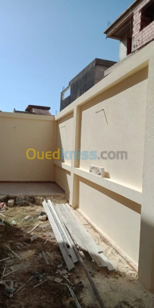 revêtement de façade en  Monocouche