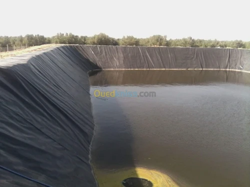 Réalisation Bassins  Géomembrane PEHD