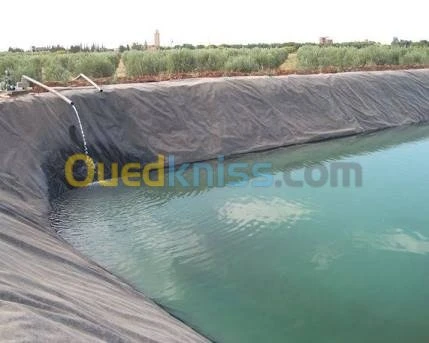 Réalisation Bassins  Géomembrane PEHD