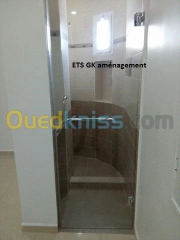 Cabine de douche en verre trempé 