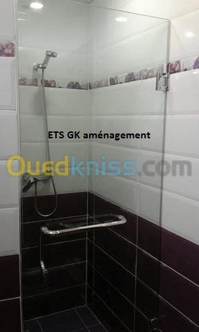 Cabine de douche en verre trempé 
