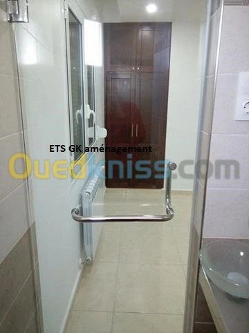 Cabine de douche en verre trempé 